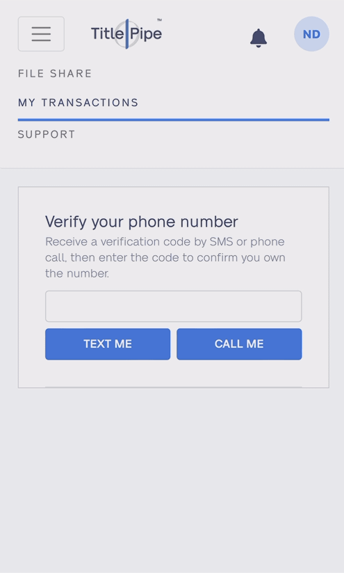 Transaction setup